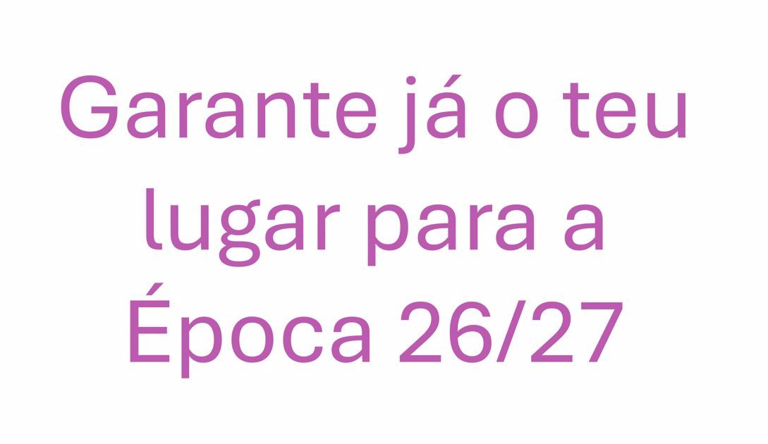 As inscrições estão abertas!